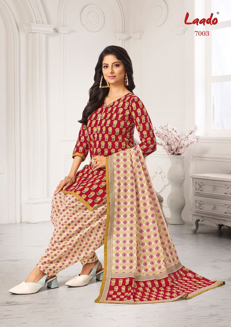 Laado Vol 70 7001 To 7020 Printed Cotton Dress Material Wholesale Suppliers In India
